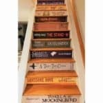 All in one custom book spine stair risers