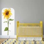 Personalized sunflower wall measuring decal