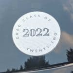 white car decal senior 2022